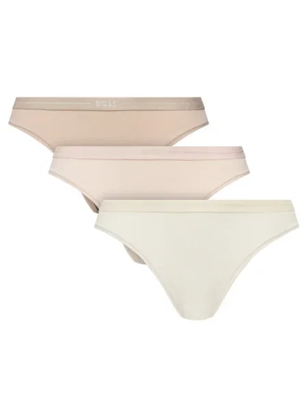 BOSS Set 3 perechi de chiloți de damă clasici Colorat negru