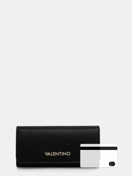 Кожаный кошелек Valentino Bags черный