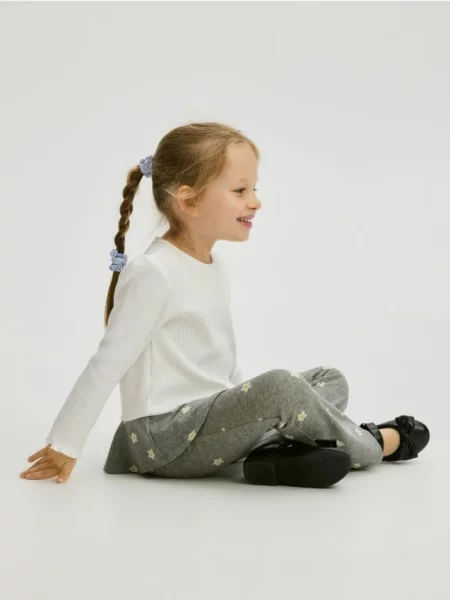 Reserved Легінси з квітковим принтом із високим вмістом темно-сірий сірі