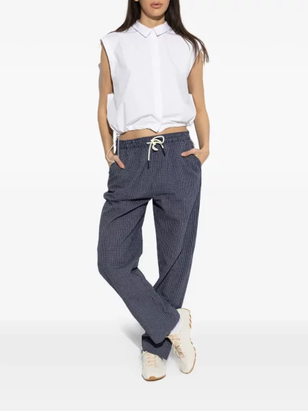 Pantaloni Rethinkit Studios în carouri albastru