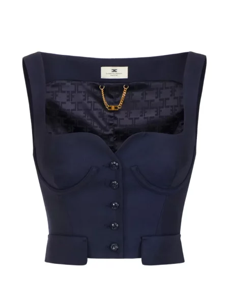 Top Elisabetta Franchi de lână albastru
