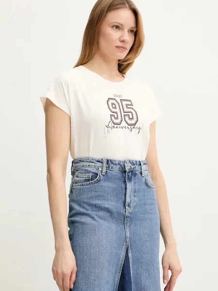 Liu Jo t-shirt beżowy