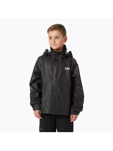 Kurtka żeglarska dziecięca Helly Hansen Moss black czarna