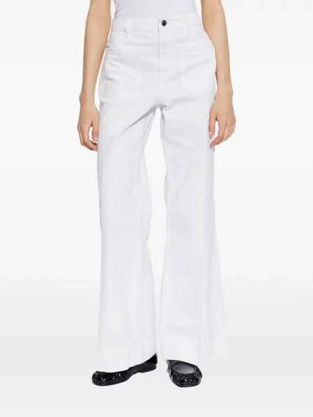 Pantaloni Michael Michael Kors evazate alb