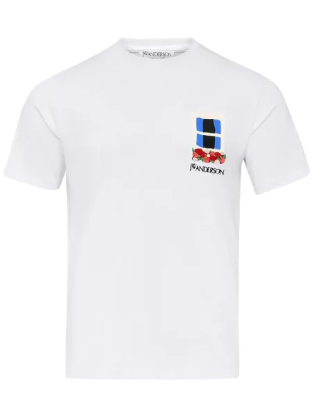Tricou Jw Anderson cu broderie alb