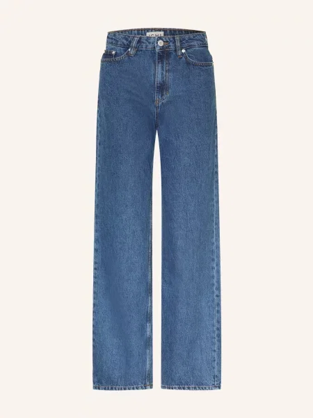 Ichi Široké Džíny Ihjulia washed dark blue modré