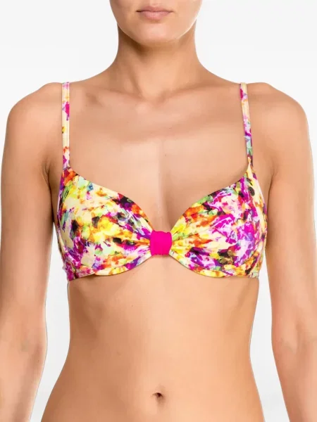 Bikini Banana Moon cu model floral cu imagine roz