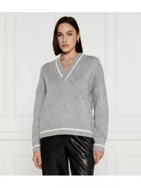 Liu Jo Sport Pulover cu adaos de lână gri