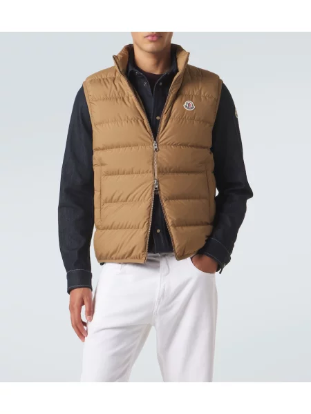 Vestă din puf Moncler maro