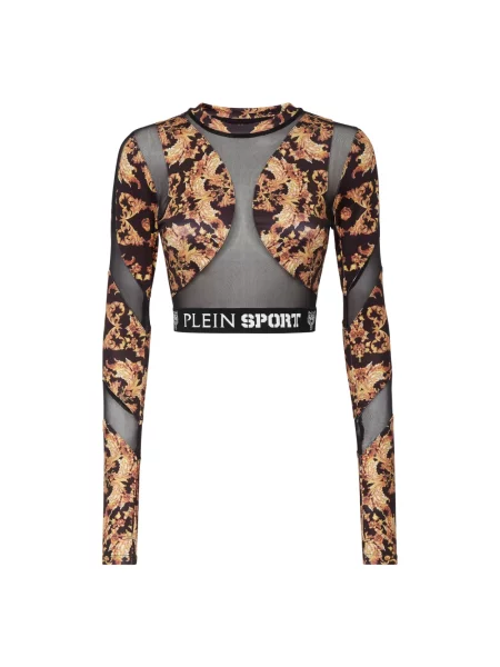 Top sportowy Plein Sport tiulowy czarny