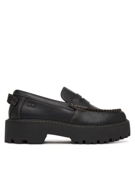 Tommy Jeans Loafers Archive Loafer Leather μαύρο