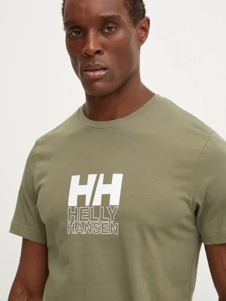 Тениска Helly Hansen CORE GRAPHIC с десен черно