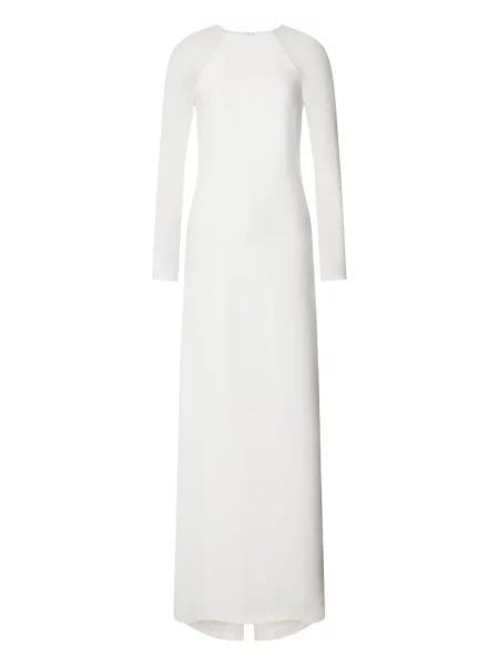 Сатенена костюм рокля Alberta Ferretti бяло