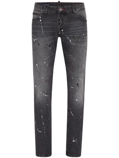 Blugi Philipp Plein cu talie joasă gri