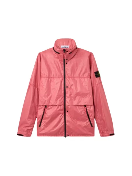 Lekka kurtka Stone Island z kamieniami różowa