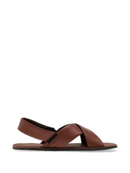 Sandale Groundies slingback cu bretele maro
