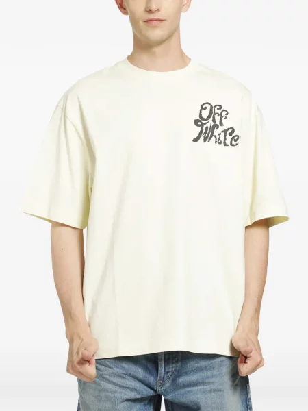 Tricou Off-white cu imagine alb