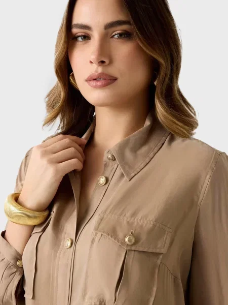 Рубашка Guess бежевая
