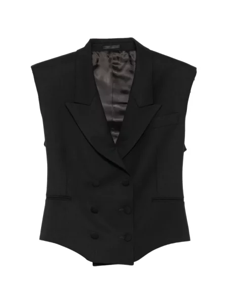 Vestă Jacob Lee cu două rânduri de nasturi negru