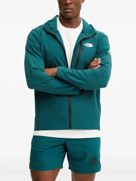 Яке The North Face с принт зелено