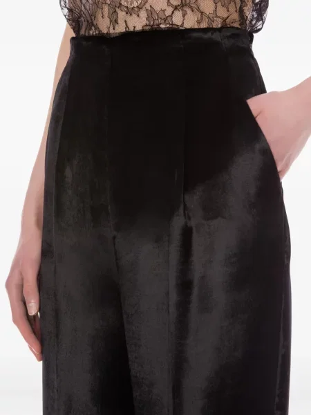 Pantaloni Alberta Ferretti din satin negru