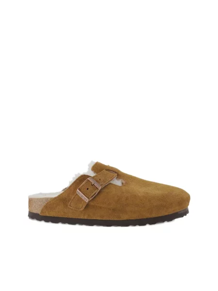 Birkenstock Klapki Boston Vl/Sheraling brązowy