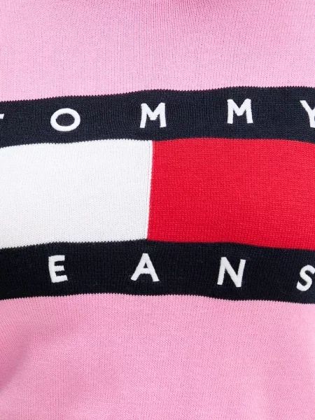 Tommy Jeans пуловер дамски от розово