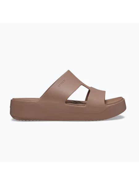 Дамски чехли Crocs Gateway Platform H-Strap latte кафяво