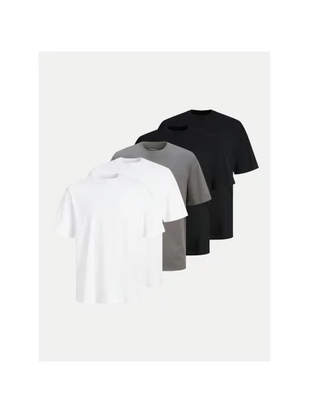 Jack&Jones Набір з 5 футболок Hugo Кольоровий Loose Fit