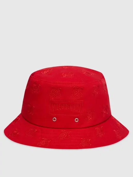 Панама з вишивкою Vilebrequin червона