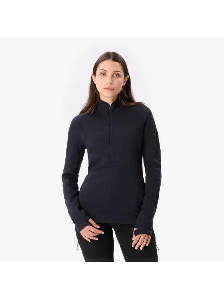 Koszulka trekkingowa z długim rękawem Merino Resist niebieska
