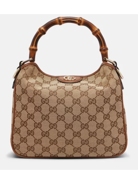 Geantă Gucci Diana din canvas maro
