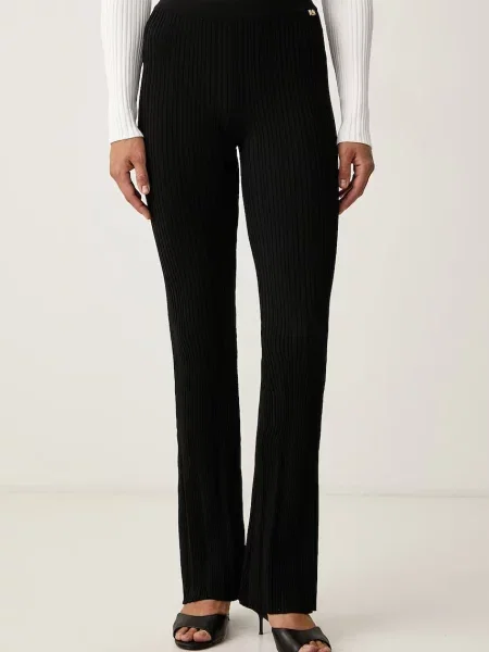 Marciano by Guess pantaloni evazați bell-bottom pentru femei cu vâscoză LIMA negru