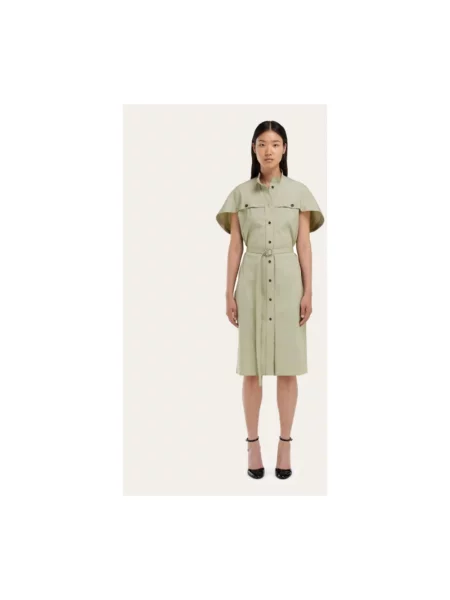 Sukienka koszulowa Ferragamo zielona