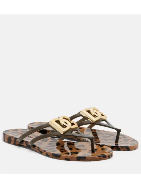Chiloți tanga Dolce&gabbana cu imagine cu model leopard maro