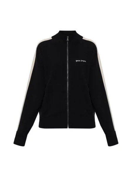 Sweter z golfem Palm Angels wełniany z logo do golfa czarny