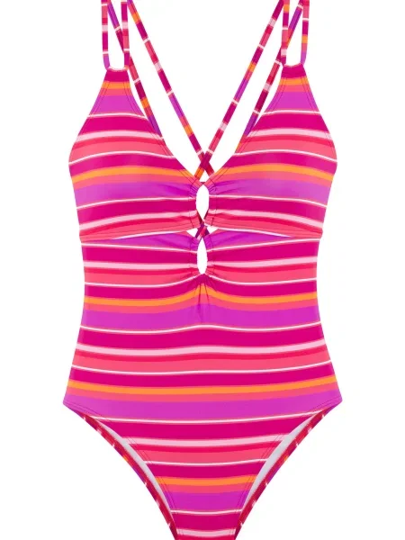 S.Oliver Costum de baie Ă®ntreg portocaliu fucsia / Ă®nchis roz