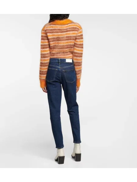 Cropp blugi skinny Re/done cu talie înaltă albastru