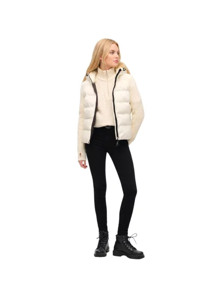 Pletené sako Superdry biela