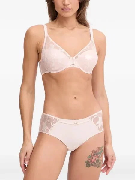 Gėlėtas nėriniuotas liemenėlė Chantelle rožinė