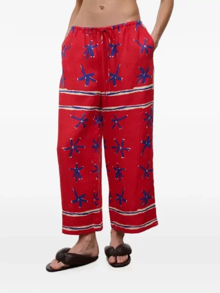Decupat pantaloni Staud roșu
