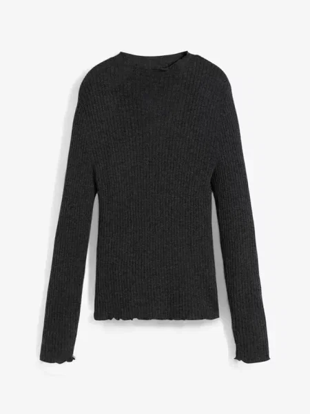 Sweter z miękkiej wełny merino szary