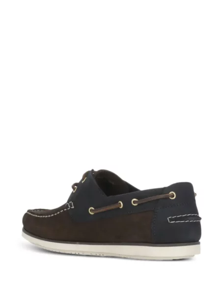 Pantofi loafer Barbour cu șireturi din piele maro