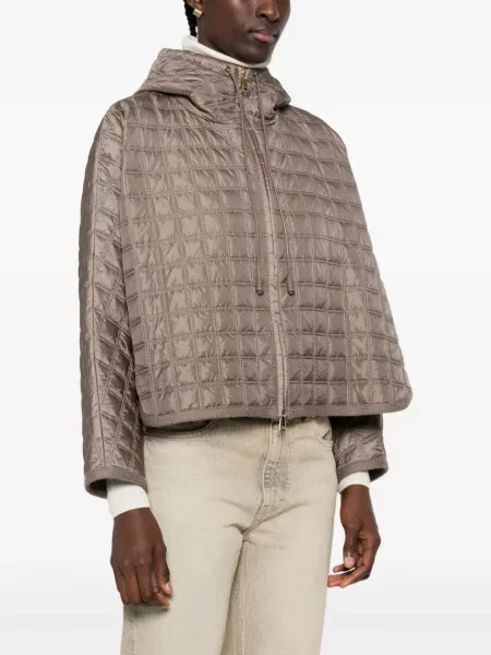Striukė Moncler su gobtuvu ruda