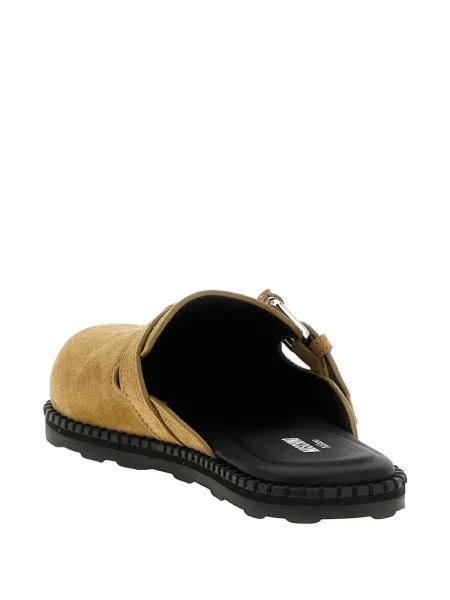 Papuci tip mules Moschino din piele de căprioară maro