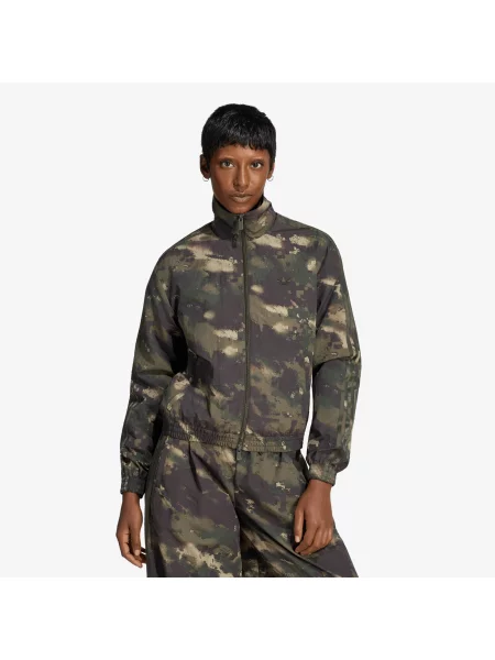 Maskáčový běžecký top Adidas Originals olivový