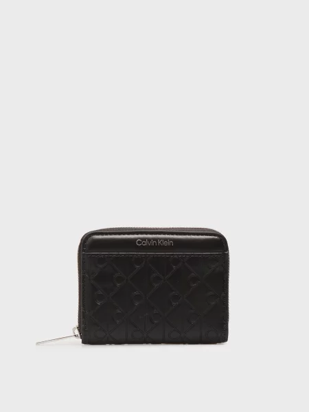 Шкіряний гаманець Calvin Klein чорний