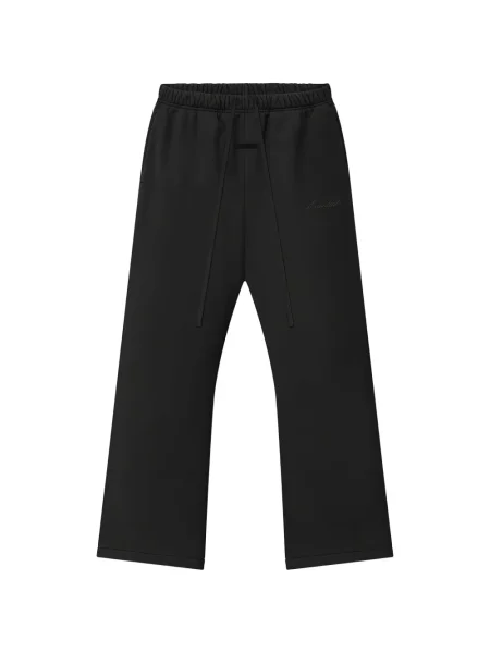 Pantaloni Fear Of God Essentials cu broderie alergare negru