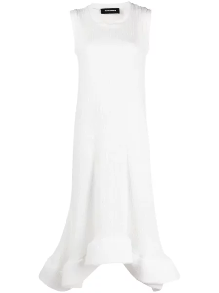 Sukienka midi Melitta Baumeister z falbankami do kolan garniturowa biała