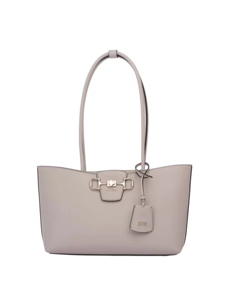 Guess torebka tote z imitacji skóry JANIE biała